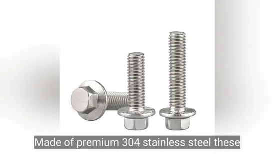 China Fasteners Price Rust Prevention 304 Stainless Steel Hexagon Head Flange Drywall Screws with Built-in Washer